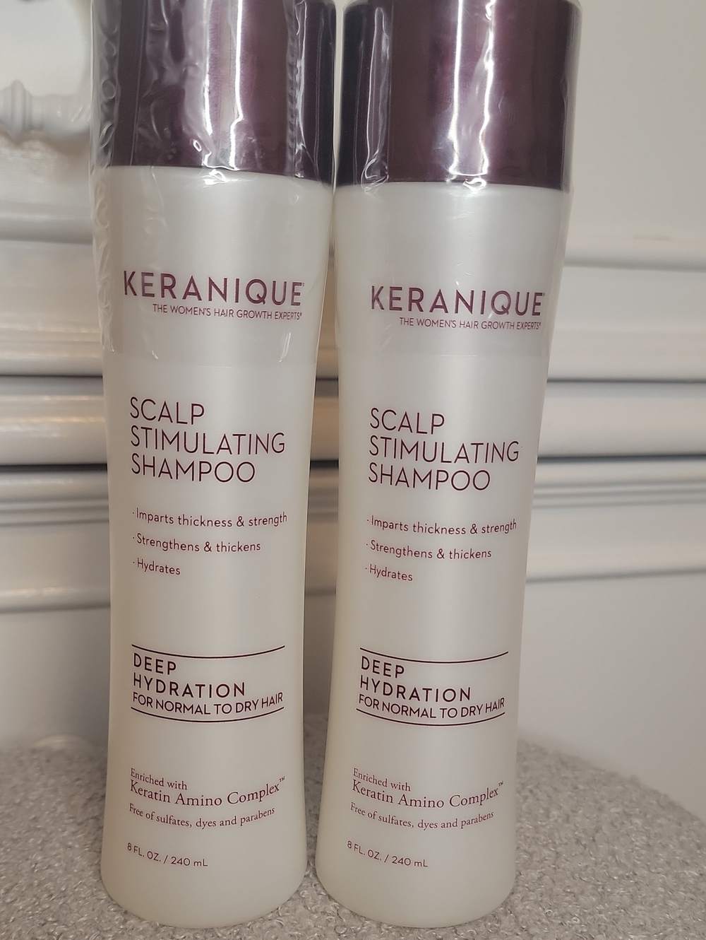 ✨️Keranique✨️Scalp Stimulating Shampoo-Deep Hydration.Set of (2) 8oz. Never Used